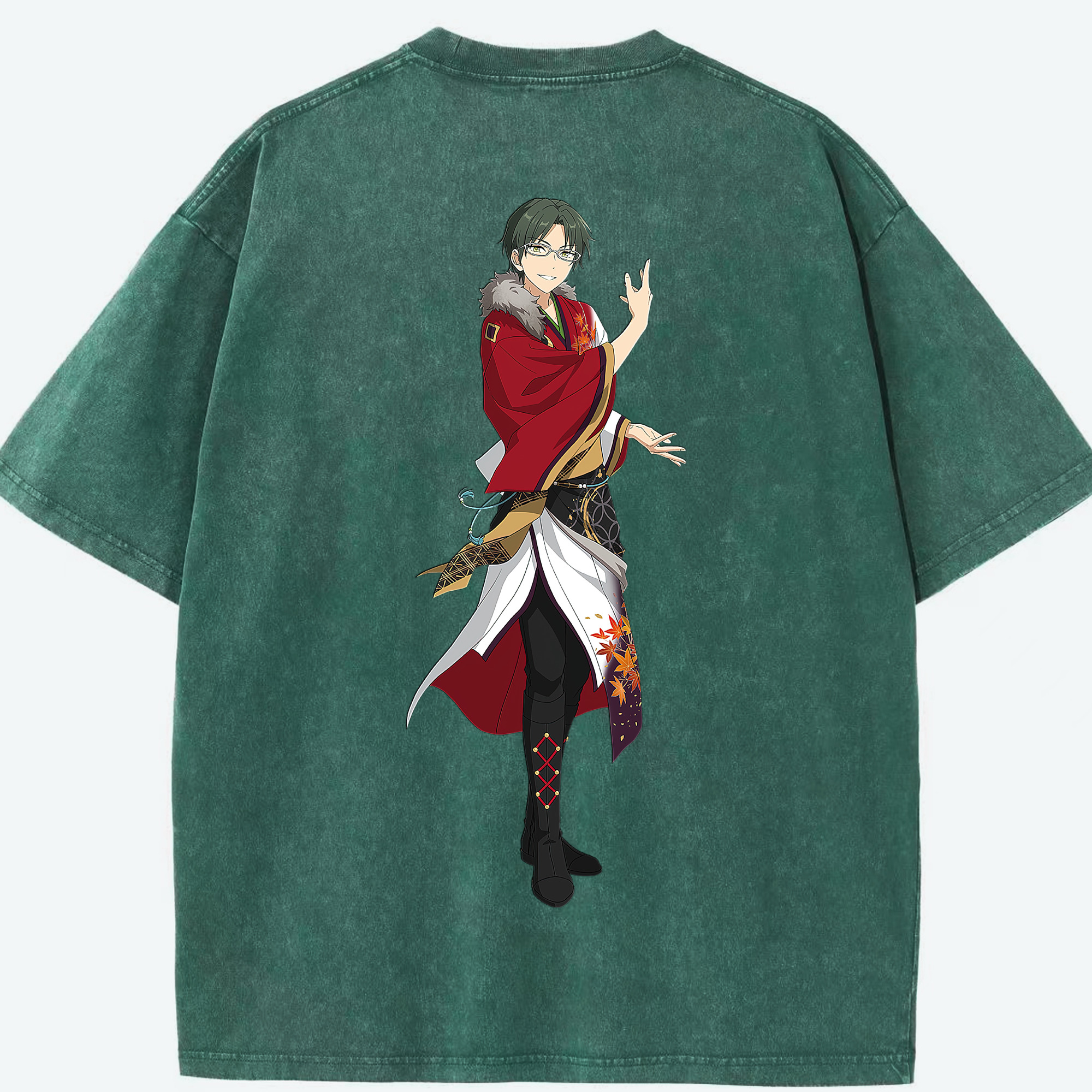（画像用） あんさんぶるスターズ! Ensemble Stars 綿100% ヴィンテージ風 半袖Tシャツ（背面プリント）